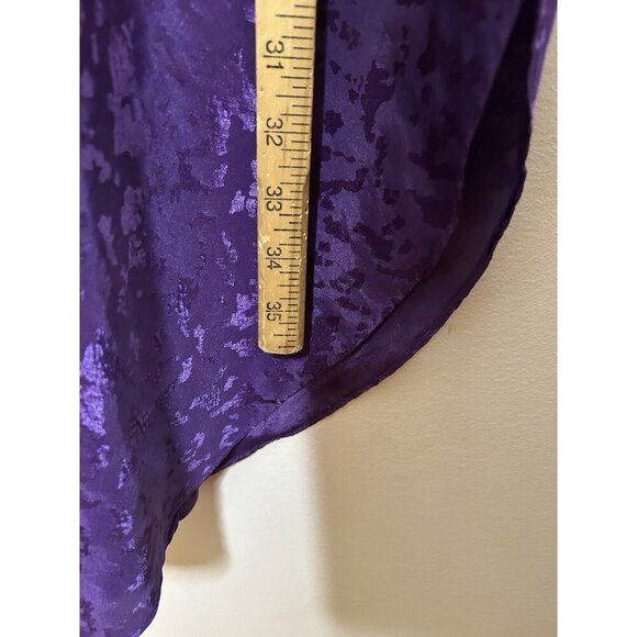 California Miss Satin Slip Dress Lace Y2k 90s Fairy VTG Floral Purple Size Large - Picture 6 of 7
